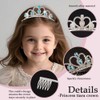 Yheahin Silver Crystal Princess Tiara with Combs Elegant Rhinestone Queen