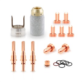 WeldingStop SL60 Torch Parts 5-0075 Electrode 40-60A Tip 9-8237 Shield 9-8281 Standoff Fit Thermal Dynamics Cutmaster 52 or 82 SL60 Torch Consumables 19pcs