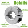 Bestgle 8 Pcs Stop Collar Set Carbon Steel Split Ring