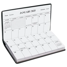 2 Year Planner Calendar Refill - Pocket Sized Calendar Insert - Ideal for Purses, Briefcases, or Backpacks – 6 ¾ inches x 3 5/8 inches