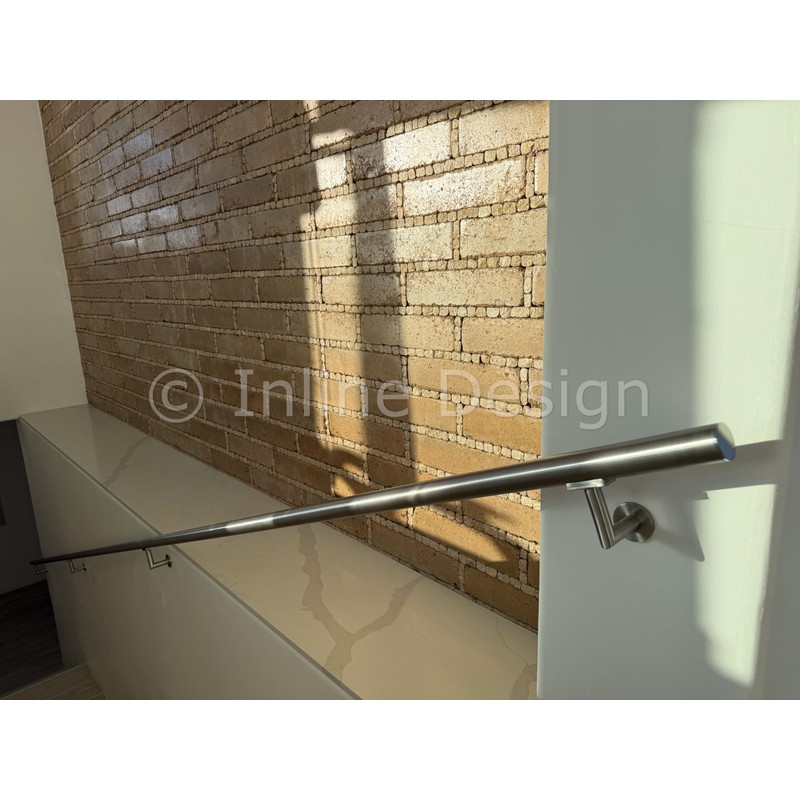Inline Design Handrail Bracket, Stainless Steel 316, Luminous Quasar, Matte