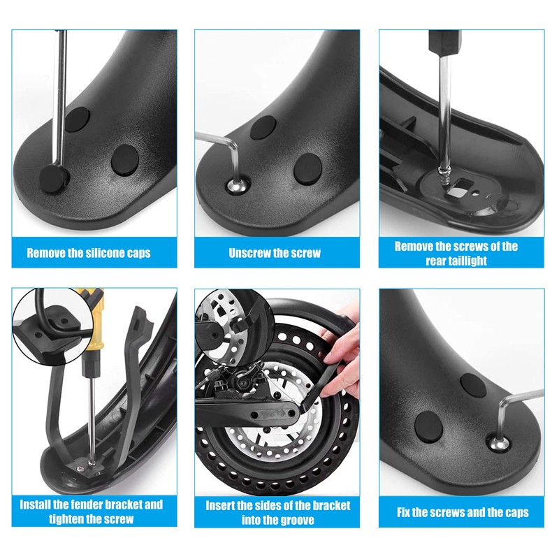 Yungeln Rear Mudguard Scooter Fender Bracket Scooter Replacement Accessory Support