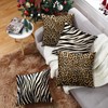 Sagielio Animal Print Throw Pillow Covers 18x18 Set of 4,