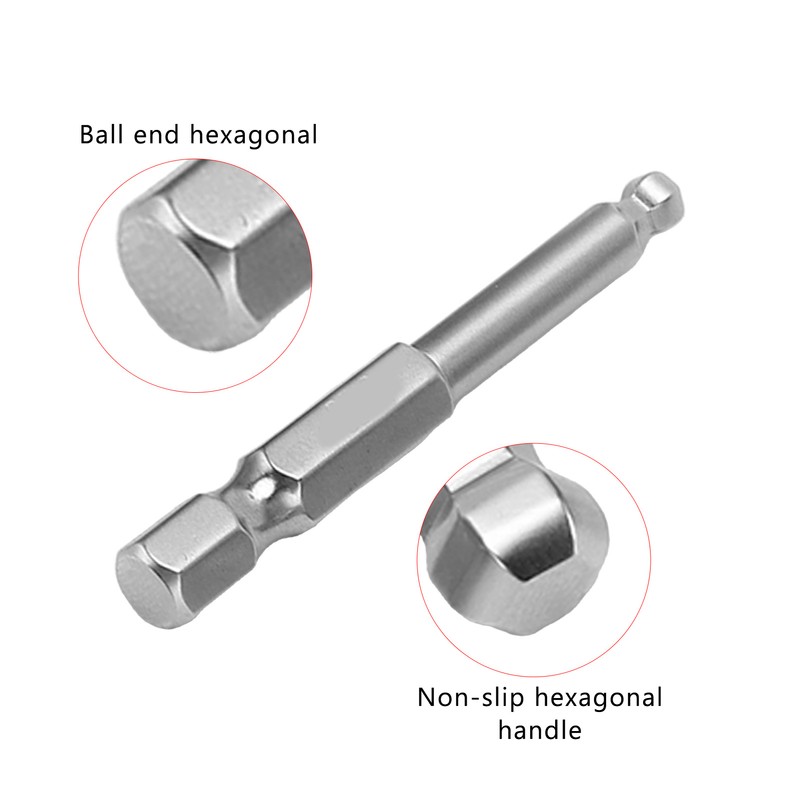 9pcs Hex Screwdriver Bit Set Rustproof S2 Steel Magnetic Ball