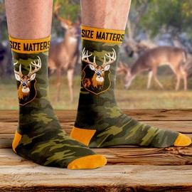 VICRAZY Hunting Gifts for Men, Christmas Presents for Hunters, Deer & Duck Hunting Gear, Comfortable and Funny Socks, Perfect Stocking Stuffers & Mens Present