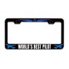 Makoroni WORLD’S BEST PILOT Aviation License Plate Frame, License Tag