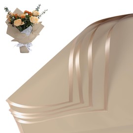 Florist Bouquet Wrapping Paper - 20 Sheet Pack of Waterproof, Elegant & Versatile Paper for Flower Arrangements, DIY Crafts, Special Occasions (Khaki Gray)