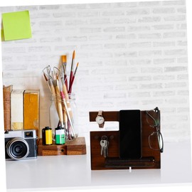 COLLBATH 1set Phone Multi-Functional Desktop Organizer for Phone Glasses Watch and Keys for Use