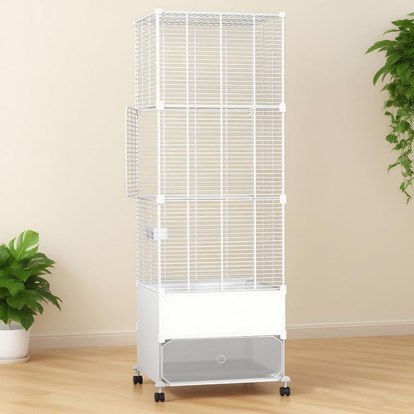 Bird Cage Parakeet Cage with Bird Toys & Slide-Out Tray,