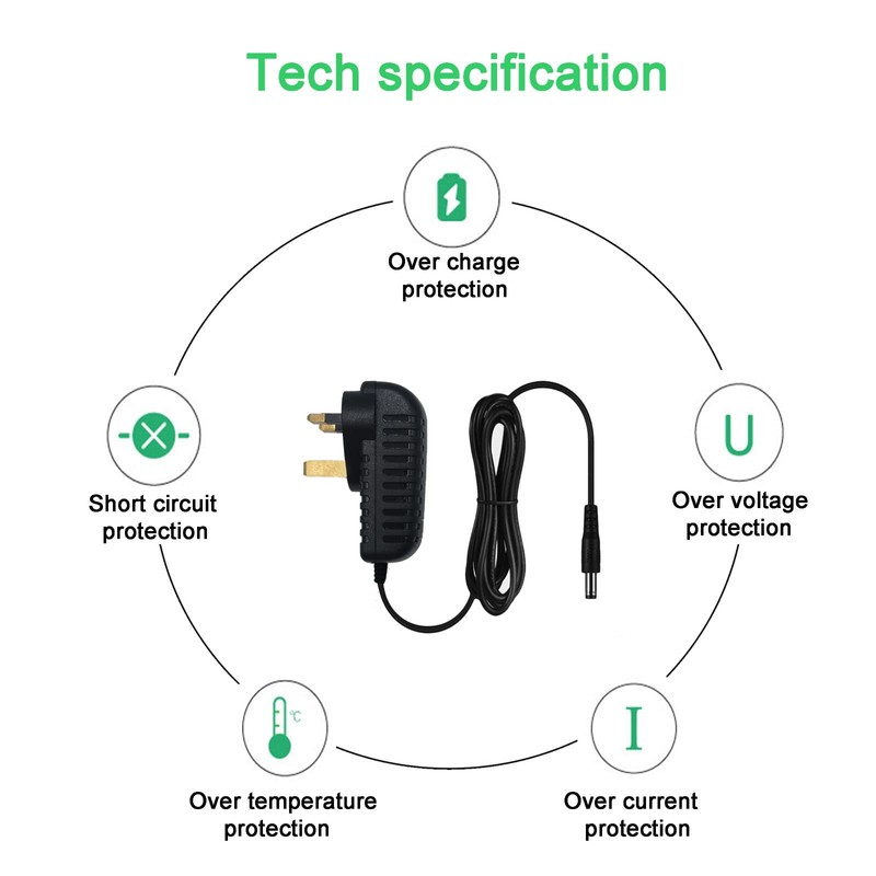 MyVolts 12V power supply adaptor compatible with Hitachi NT65GS Nail