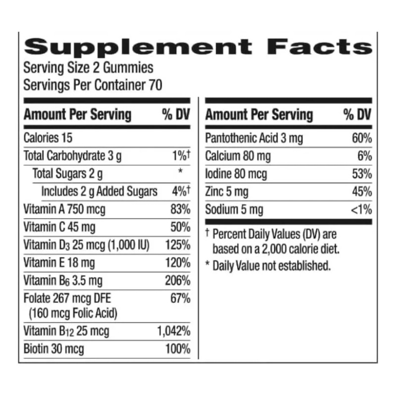 Centrum Multivitaminas Men Hombre 50 + Con 140 Gomitas