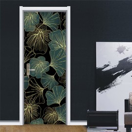 KACOLOR 3D Stairs Art Door Sticker for Bedroom Livingroom Bathroom, 2PCS Wall Decal Self-Adhesive Waterproof Removable Door Murals Wallpaper Home Decoration (SP-F1045)