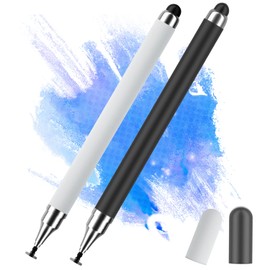 2 Pack Stylus Pen 2 in 1 No Charge Smooth Writing High Precision Stylus Best for Cell Phones Tablet