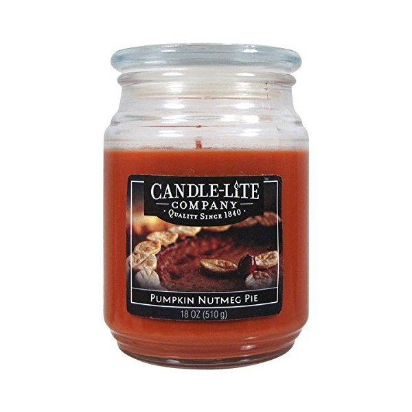 Candle-Lite Pumpkin Nutmeg Pie Scent, 18 oz. Single-Wick Aromatherapy Candle