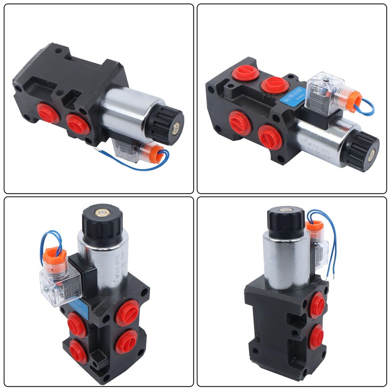 waltyotur 6 Port 12V DC 13GPM Hydraulic Adjustable Variable Flow