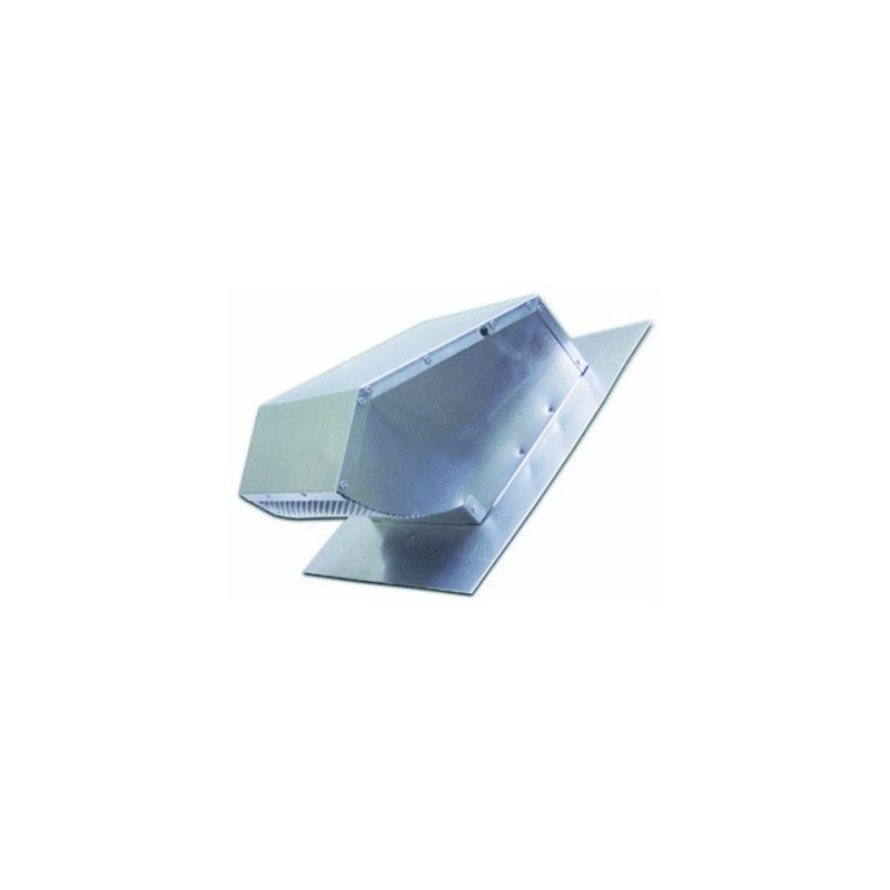 14" Range Hood Roof Cap Damper in Aluminum