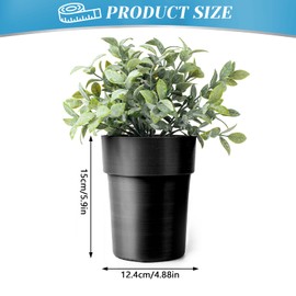 Flower Pot Diversion Safe with Plants, Planter with Hidden Safe and Secret Compartment, for Hiding Cash, Keyring, Watch (Black)
