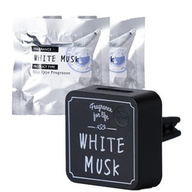 John's Blend OA-JON-33-1 Car Air Freshener Refill Set, Air Conditioner Vent, White Musk, Clip-on Air Freshener