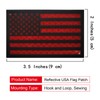 EmWoot 2PCS America American Flag Patches IR Infrared Reflective Patch
