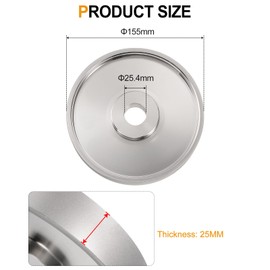 HARFINGTON Diamond Lapidary Wheel 6 Inch x 1 Inch Arbor Hole 800 Grit Grinding Wheels for Stone, Marble, Glass, Ceramics, Crystal, Carbide, Steel