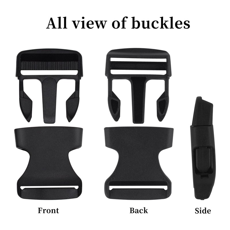 RETON 30 PCS 1 1/2 Inch Side Release Buckles, Heavy