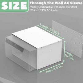 Memrita Through The Wall Air Conditioner Sleeve for 26 Inch Through The Wall Air Conditioner Units, Universal AC Wall Sleeve Cover with Ventilation Grille, Weather Resistant & Keep Out Leaves