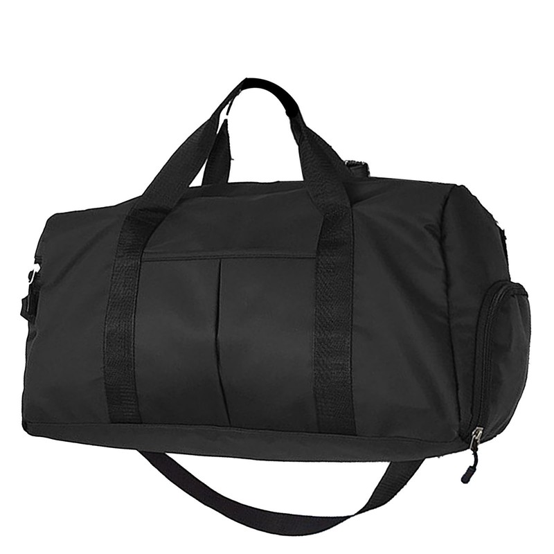 Travel Bag Black Large Capacity Compartment Design Waterproof Oxford Cloth