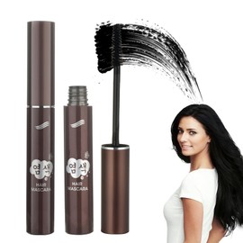 Root Touch Up Black – Hair Mascara Stick for Grey Hair Coverage, Waterproof Temporary Hair Dye for Roots, Quick Natural Color Concealer, Portable Gray Hair Cover Stick