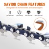 Savior 3Pack 8 Inch Mini Chainsaw Chain 1/4" Pitch .043"
