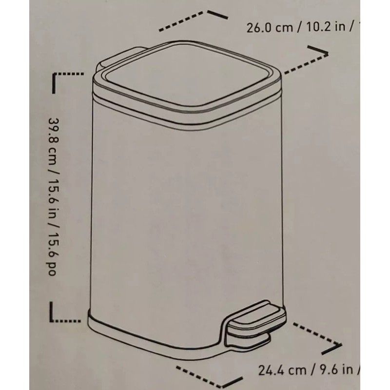 EKO SENSIBLE ECO LIVING 2 Bote De Basura Acero Inoxidable