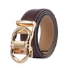 Tonywell Men's Leather Designer Belt with Fashion Comfort Click Buckle