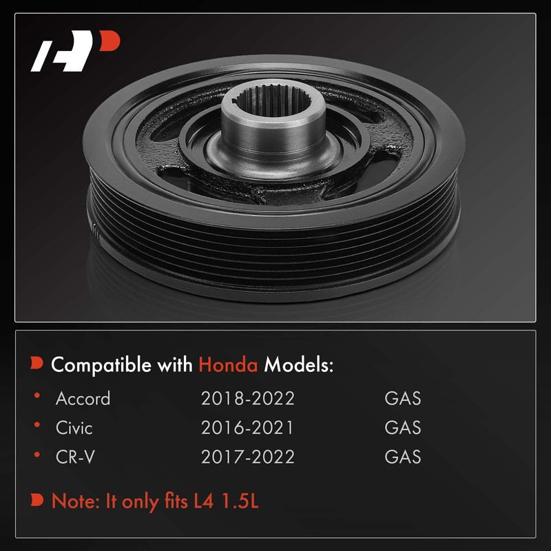 A-Premium Engine Harmonic Balancer Crankshaft Pulley Compatible with Honda CR-V