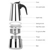 QANYEGN Stainless Steel Coffee Pot for Stovetop - Large Capacity