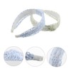minkissy 2 Pcs Wide Embroidered Floral Rhinestone Headbands for Women