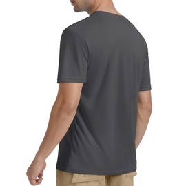 TACVASEN UPF 50+ Sun Protection UV Shirts for Men Dry Fit and Breathable Mens Summer T Shirts for Running Cycling Fishing UPF Shirt Men Dark Grey