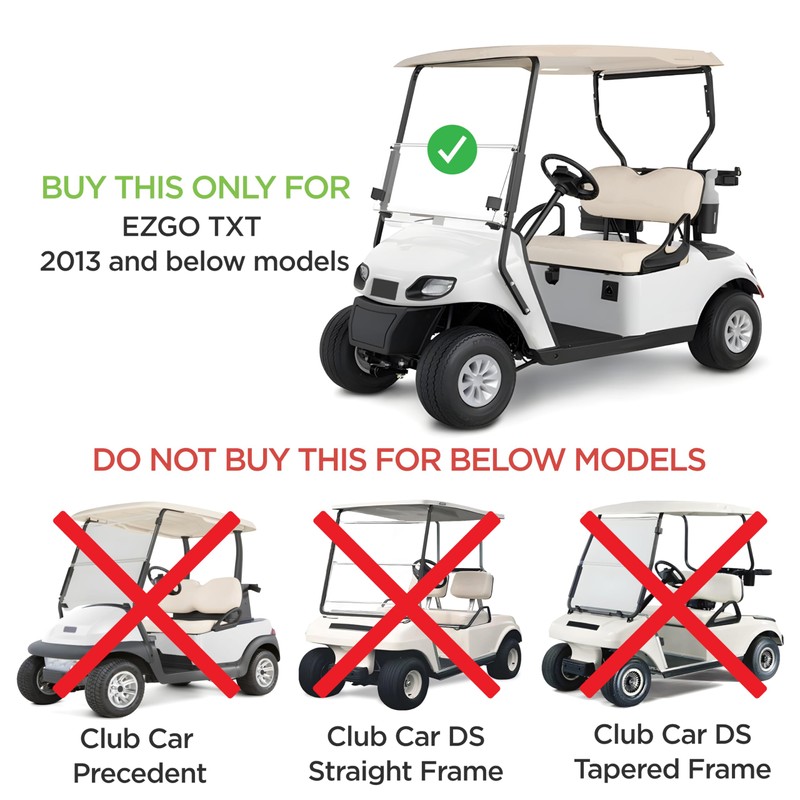 Ezgo Golf Cart Windshield Ezgo TXT Windshield Replacement for Front