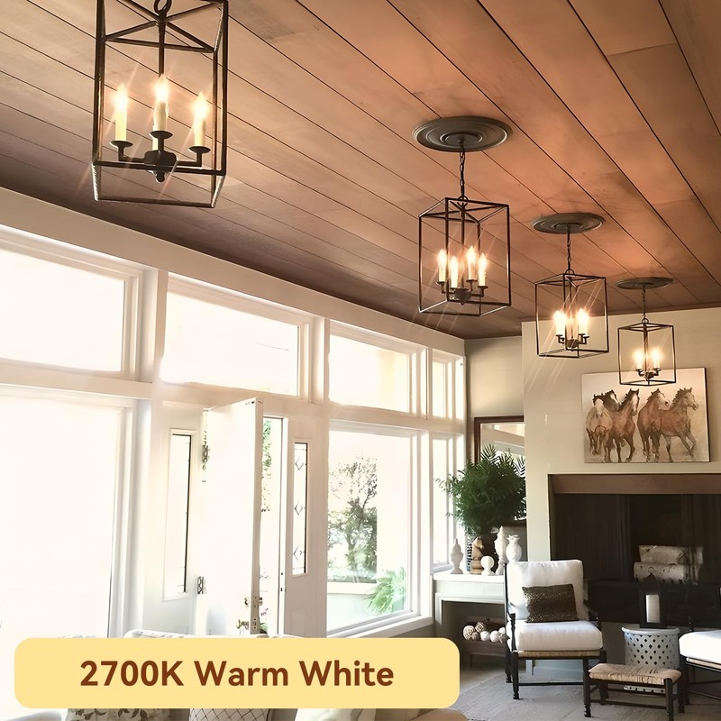 TJOY LED Candelabra Bulbs Dimmable, 60W Equivalent Chandelier Light Bulb,