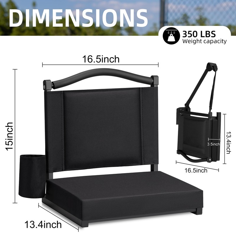 HABUTWAY Stadium Seats with Back Support and Thick Cushion Bleacher