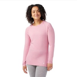 Smartwool Women's Standard Classic All-Season Merino Base Layer Crew, Faded Rose