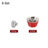 HARFINGTON 8set Flat Head Stud Spike 12mm Metal Purse Feet