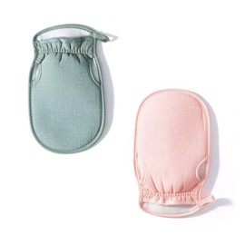 AYOCULTURE Dual-Sided Exfoliating Glove for Smooth Skin - Natural Fibers, One Size Fits Most - Thickened 2 pcs