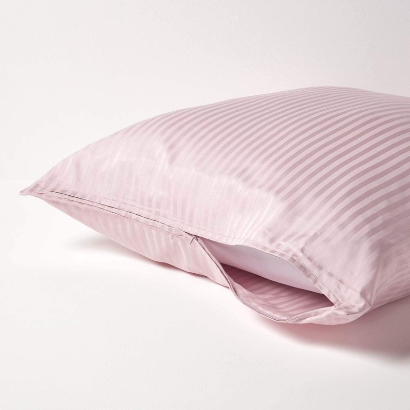 HOMESCAPES Dusky Pink Pure Egyptian Cotton Euro Size Pillowcase 80