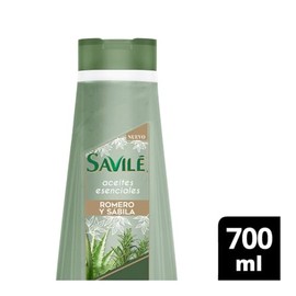 Savilé Shampoo Aceites Escenciales Romero y Sábila 700 ml