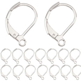 Wmzjnljy 200PCS Leverback Earring Hooks Stainless Steel Leverback Ear Wires Hypoallergenic Pendant Clasp Supplies for Jewelry Making DIY Supplies(M167-200)