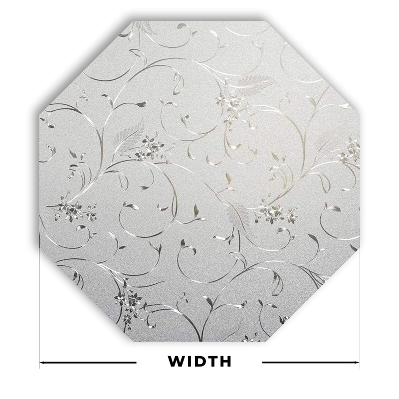 Autotech Park Precut Elegant Flower Octagon Window Film Shade, Self