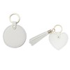 Everwish Creations Leather Keyring Set – Circle and Heart Tassel