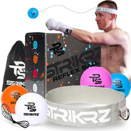 STRIKRZ Boxing Reflex Ball Boxing Training | Boxing Game | Punching Ball | Boxing Ball | Boxing Trainer | Boxing Speed Ball | Hand Eye Coordination Training | Punch Ball