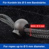 Cord Stopper, 1-Hole, for Cords, Band Clamp Jacket, Clothing, Backpack,