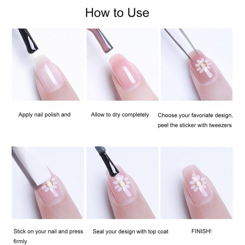 Flower Nail Stickers for Nail Art - Flowers Nail Art