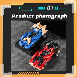 UFUH 2024 Remote Control Car for Kids,Drift RC Stunt Car with Light Spray & 2 Rechargeable Battery,2.4GHz Hobby RC Cars Toy for Kids,The Best Christmas Or Birthday Gifts for 3-16 Kids(Blue)